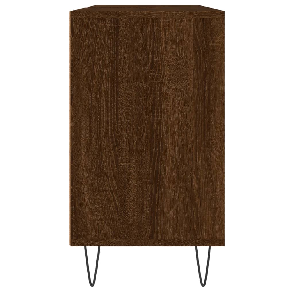 Badkamerkast 80X33X60 Cm Bewerkt Hout bruin eikenkleur