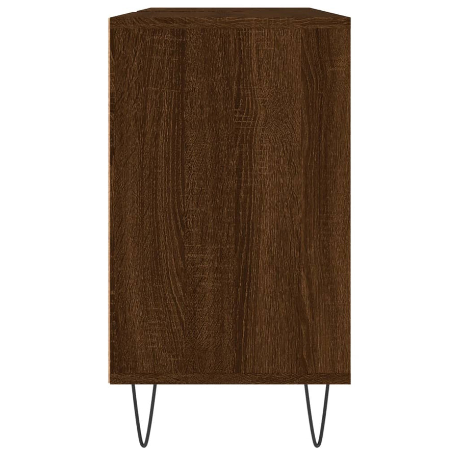 Badkamerkast 80X33X60 Cm Bewerkt Hout bruin eikenkleur