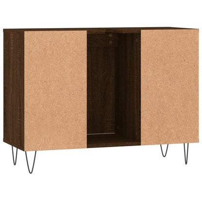 Badkamerkast 80X33X60 Cm Bewerkt Hout bruin eikenkleur