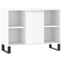 Badkamerkast 80X33X60 Cm Bewerkt Hout Hoogglans wit