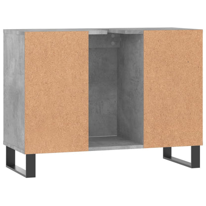 Badkamerkast 80X33X60 Cm Bewerkt Hout Betongrijs