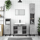 Bathroom cabinet 80x33x60 cm treated wood concrete grey