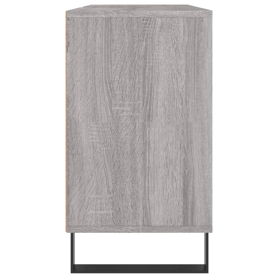 Badkamerkast 80X33X60 Cm Bewerkt Hout Eikenkleurig Grijs sonoma