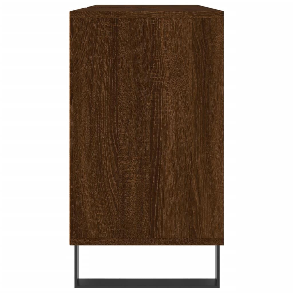 Badkamerkast 80X33X60 Cm Bewerkt Hout bruin eikenkleur