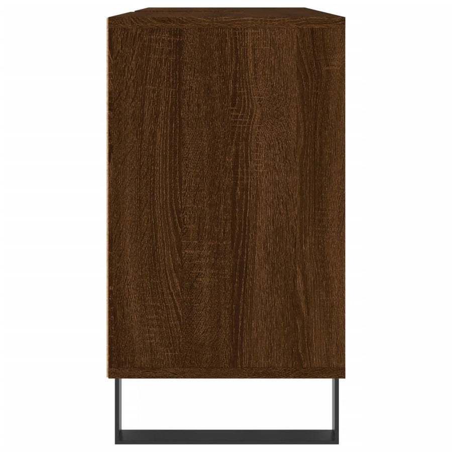 Badkamerkast 80X33X60 Cm Bewerkt Hout bruin eikenkleur