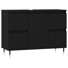 Badkamerkast 80X33X60 Cm Bewerkt Hout Zwart