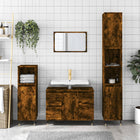 Bathroom cabinet 80x33x60 cm engineered wood smoked oak-colored