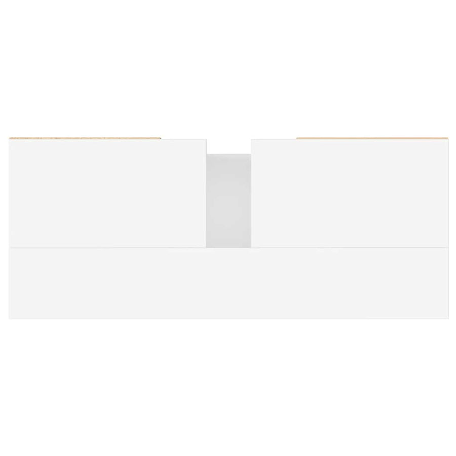 Badkamerkast 80x33x60 cm bewerkt hout wit