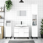 Bathroom cabinet 80x33x60 cm engineered wood white