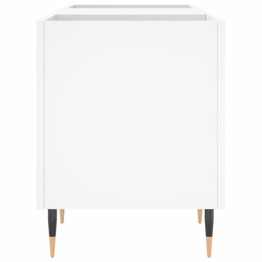 Platenkast 121X38X48 Cm Bewerkt Hout Wit