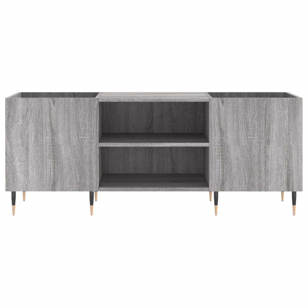 Platenkast 121X38X48 Cm Bewerkt Hout Grijs Sonoma Eikenkleurig