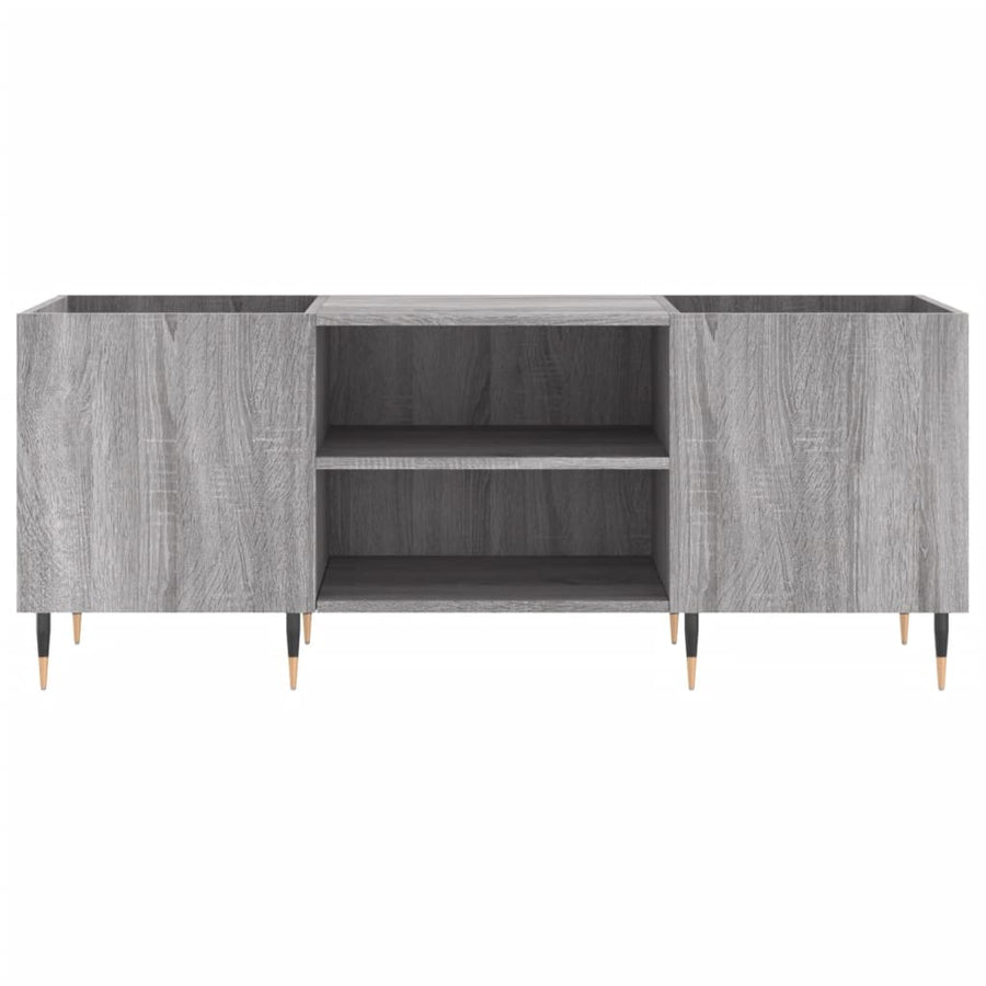 Platenkast 121X38X48 Cm Bewerkt Hout Grijs Sonoma Eikenkleurig