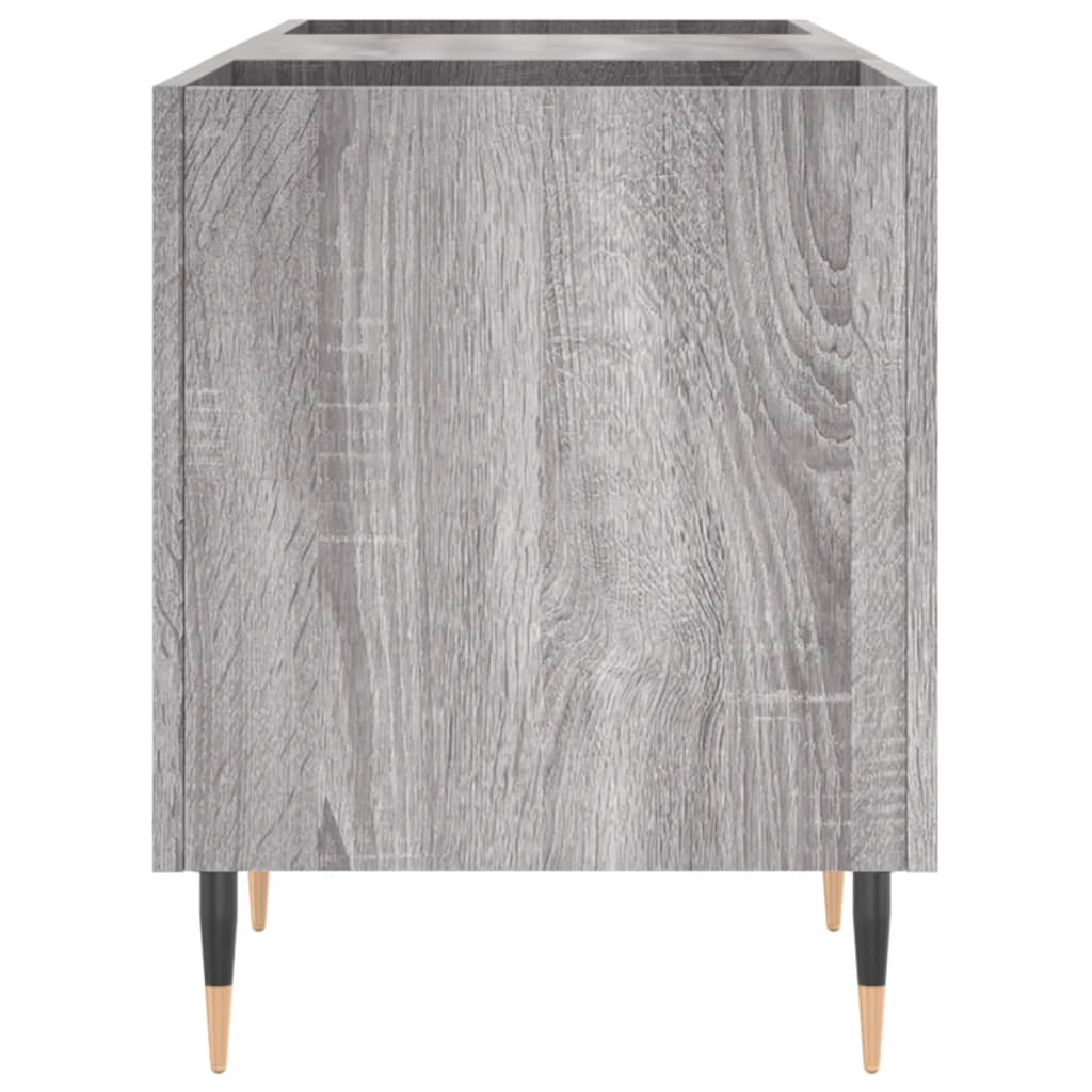Platenkast 121X38X48 Cm Bewerkt Hout Grijs Sonoma Eikenkleurig