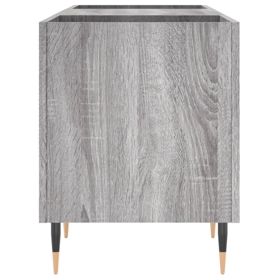 Platenkast 121X38X48 Cm Bewerkt Hout Grijs Sonoma Eikenkleurig