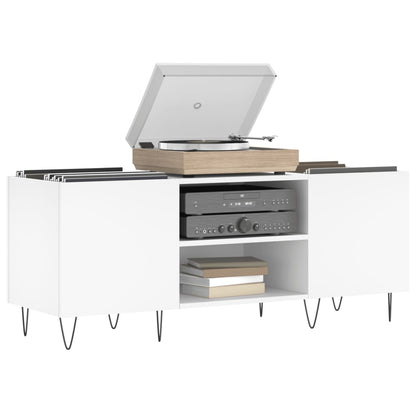 Platenkast 121X38X48 Cm Bewerkt Hout Wit