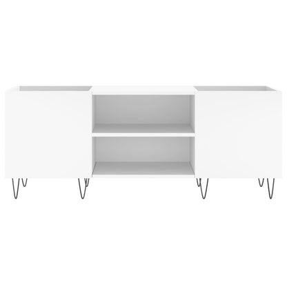 Platenkast 121X38X48 Cm Bewerkt Hout Wit