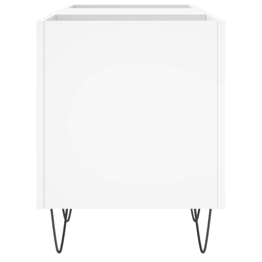 Platenkast 121X38X48 Cm Bewerkt Hout Wit