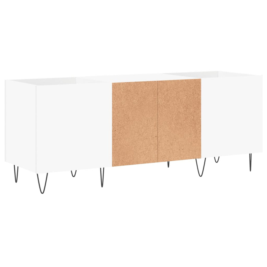 Platenkast 121X38X48 Cm Bewerkt Hout Wit