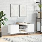 Record cabinet 121x38x48 cm treated wood white