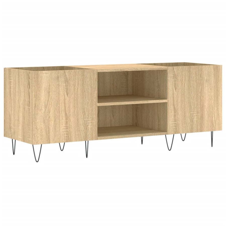 Platenkast 121X38X48 Cm Bewerkt Hout Kleurig Sonoma eiken