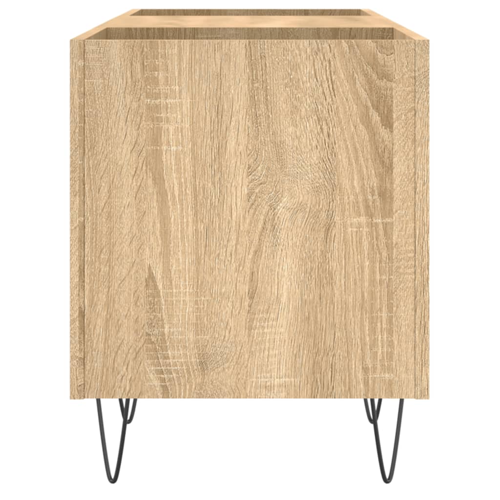 Platenkast 121X38X48 Cm Bewerkt Hout Kleurig Sonoma eiken