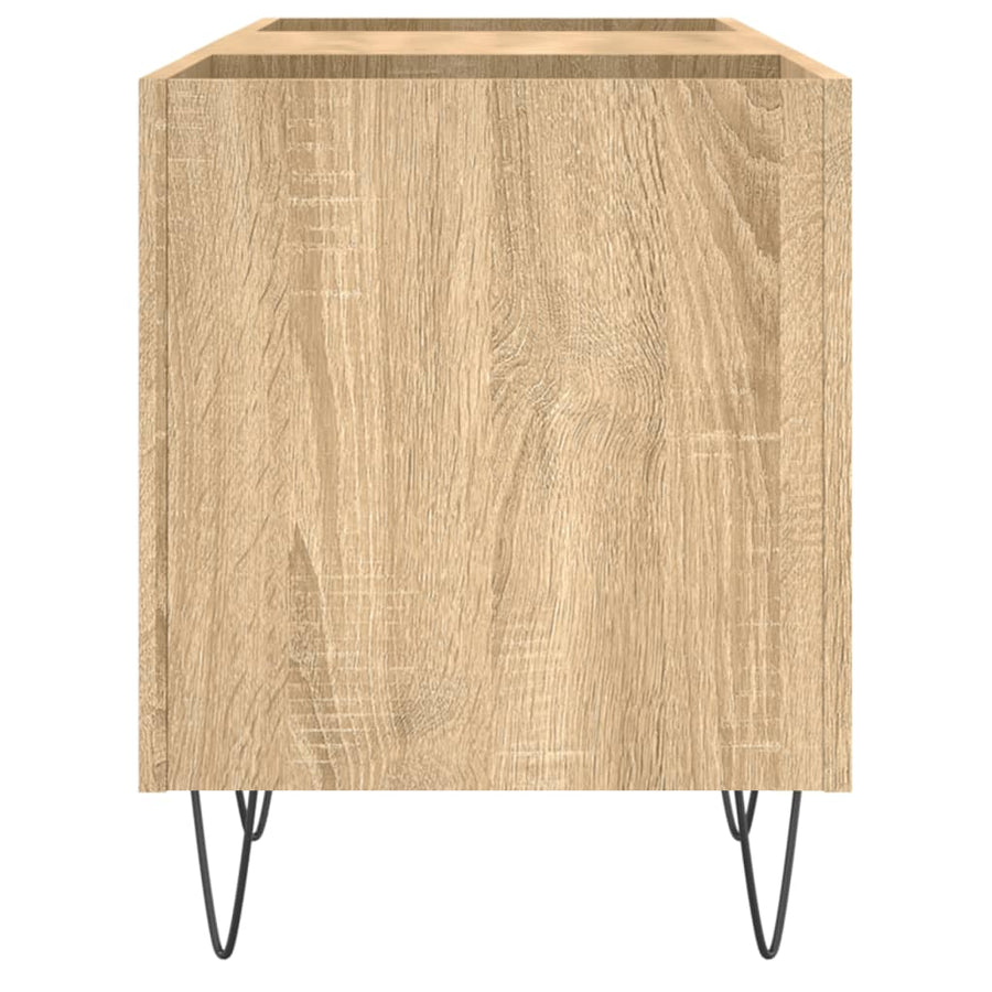 Platenkast 121X38X48 Cm Bewerkt Hout Kleurig Sonoma eiken