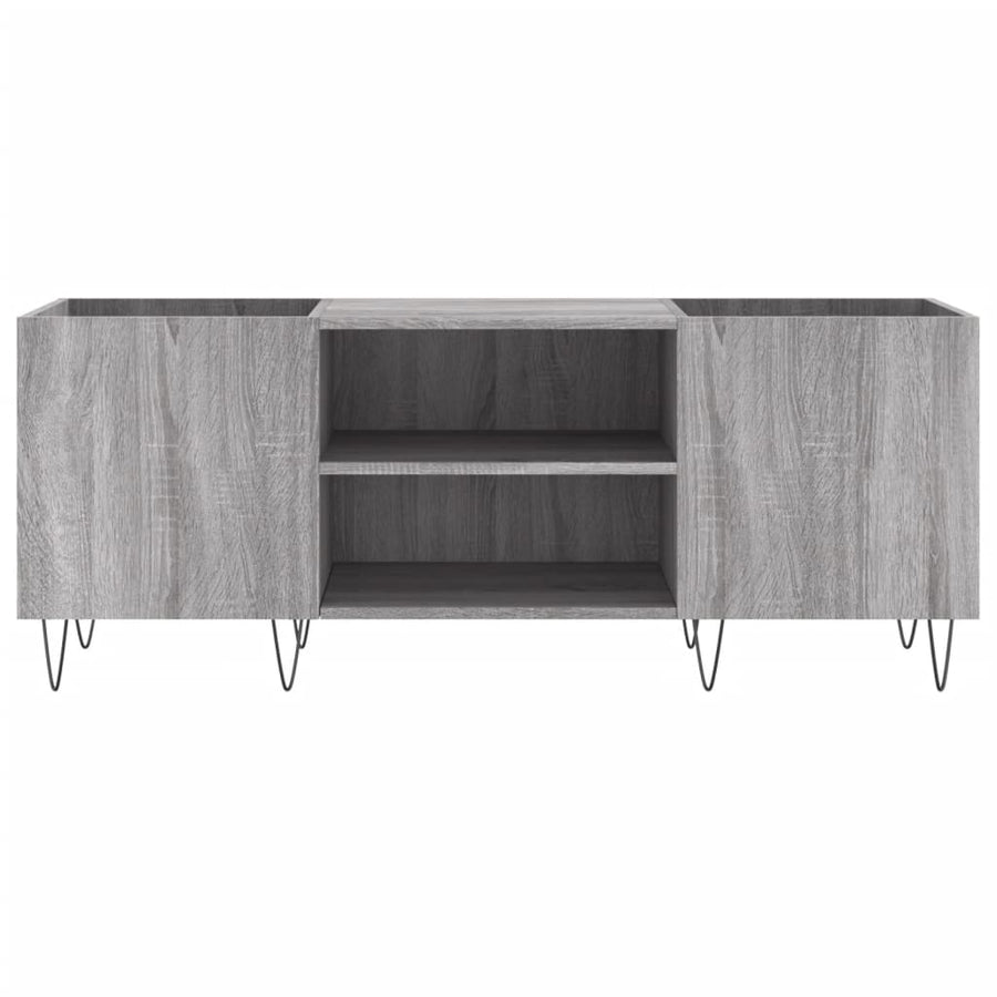Platenkast 121X38X48 Cm Bewerkt Hout Grijs Sonoma Eikenkleurig