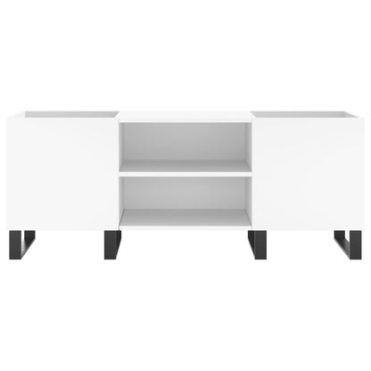 Platenkast 121X38X48 Cm Bewerkt Hout Wit
