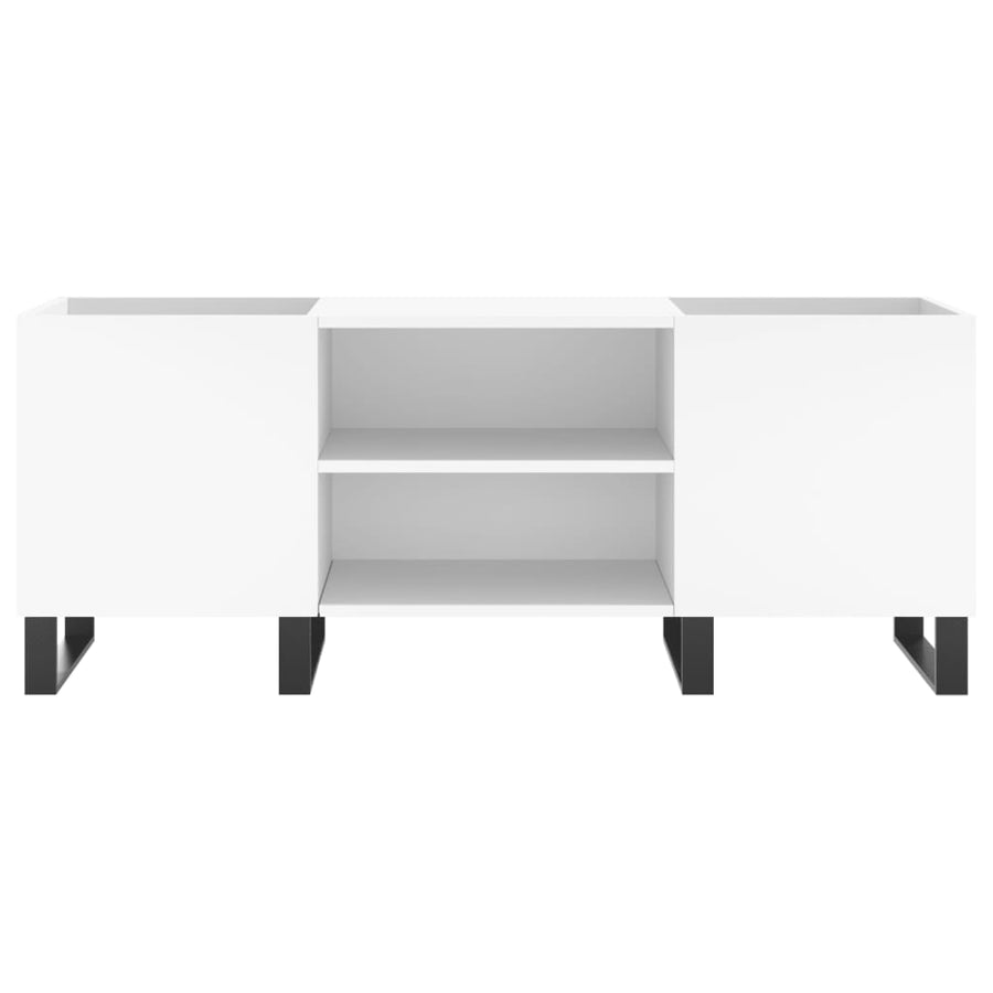 Platenkast 121X38X48 Cm Bewerkt Hout Wit
