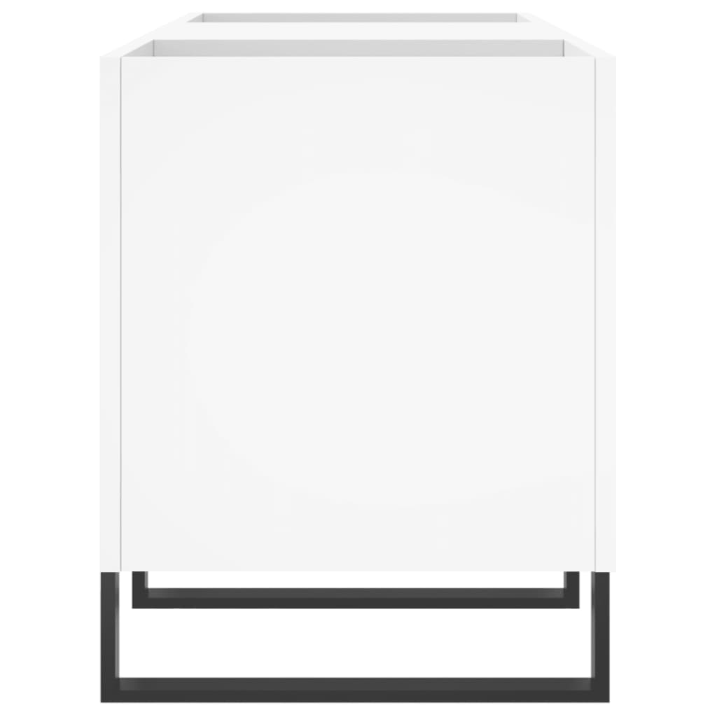 Platenkast 121X38X48 Cm Bewerkt Hout Wit