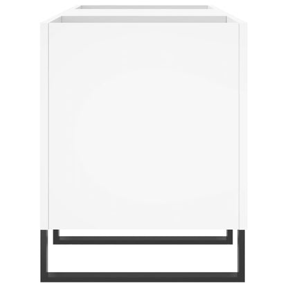 Platenkast 121X38X48 Cm Bewerkt Hout Wit