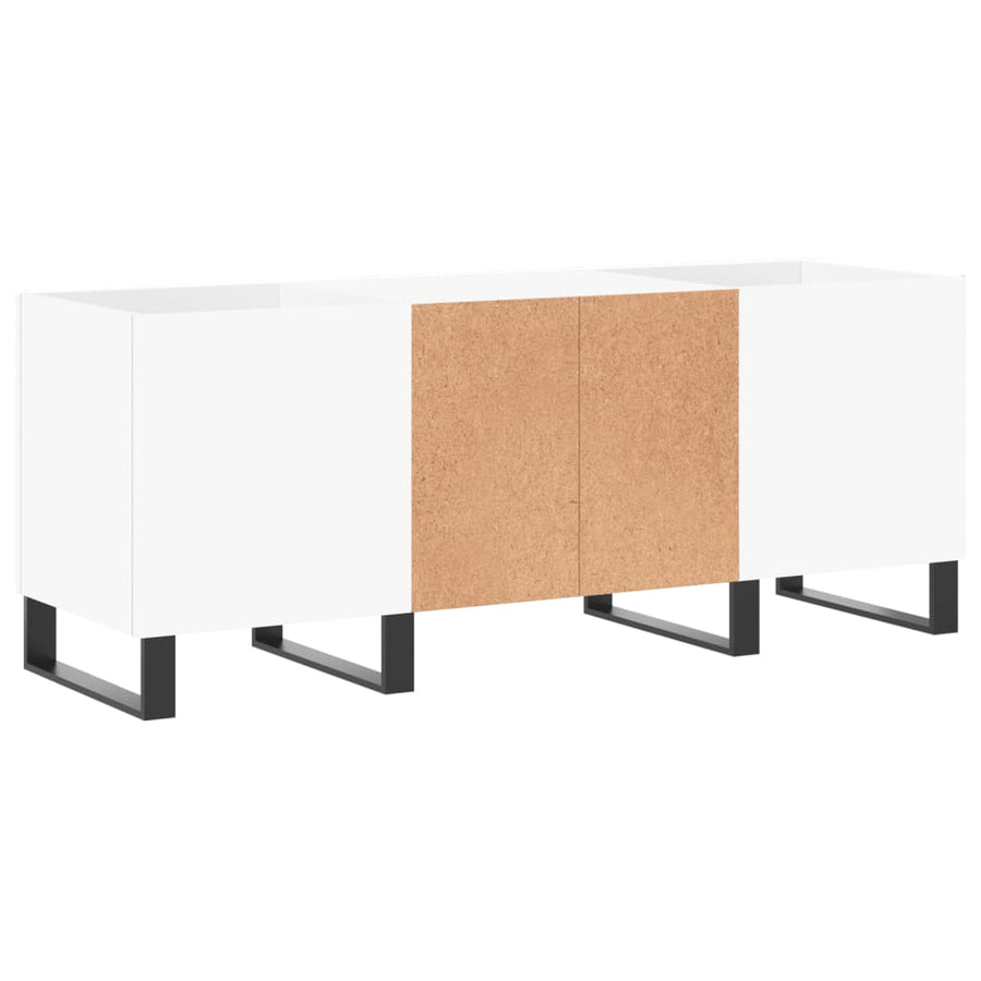 Platenkast 121X38X48 Cm Bewerkt Hout Wit