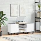 Record cabinet 121x38x48 cm treated wood white