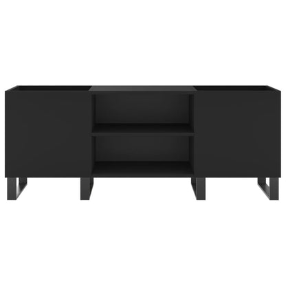 Platenkast 121X38X48 Cm Bewerkt Hout Zwart