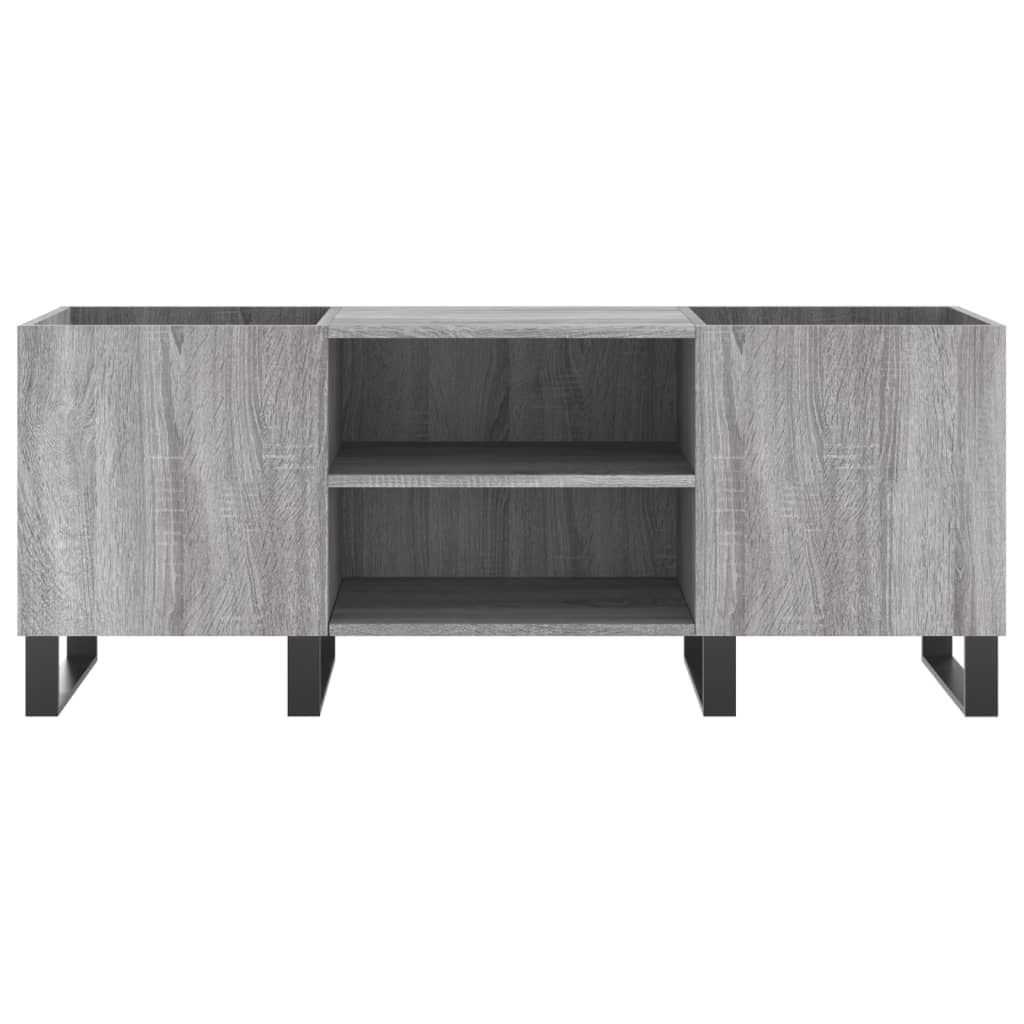 Platenkast 121X38X48 Cm Bewerkt Hout Grijs Sonoma Eikenkleurig