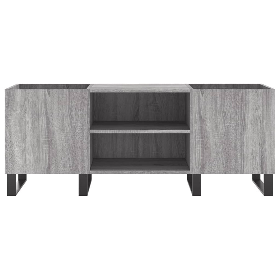 Platenkast 121X38X48 Cm Bewerkt Hout Grijs Sonoma Eikenkleurig