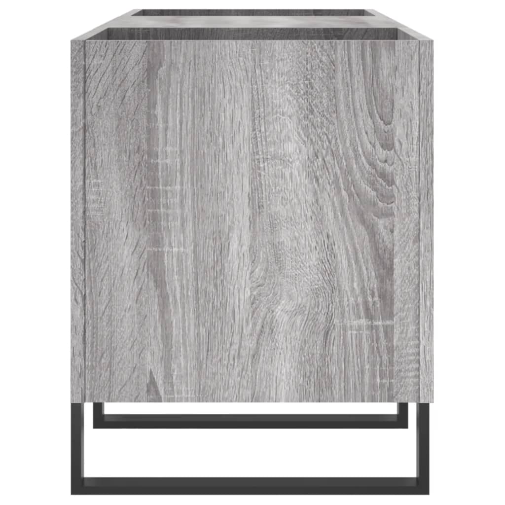 Platenkast 121X38X48 Cm Bewerkt Hout Grijs Sonoma Eikenkleurig