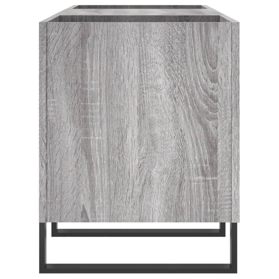 Platenkast 121X38X48 Cm Bewerkt Hout Grijs Sonoma Eikenkleurig
