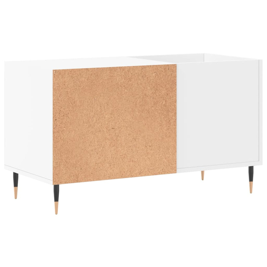Platenkast 85X38X48 Cm Bewerkt Hout Wit 1