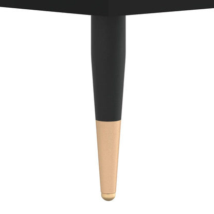 Platenkast 85X38X48 Cm Bewerkt Hout Zwart