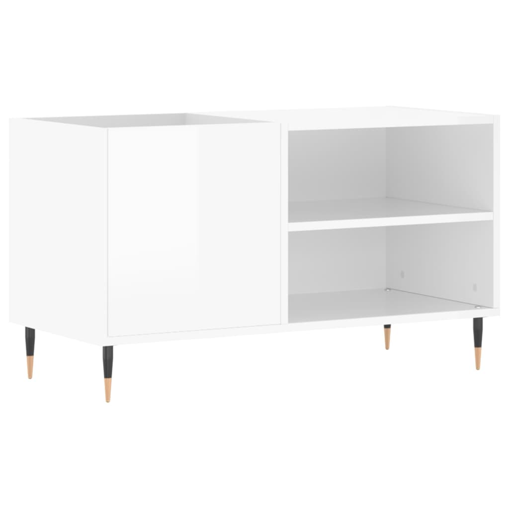 Platenkast 85X38X48 Cm Bewerkt Hout 1 Hoogglans wit