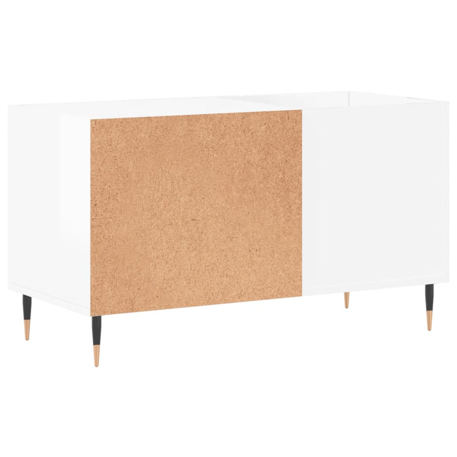 Platenkast 85X38X48 Cm Bewerkt Hout 1 Hoogglans wit