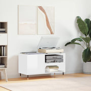 Record cabinet 85x38x48 cm engineered wood high-gloss white