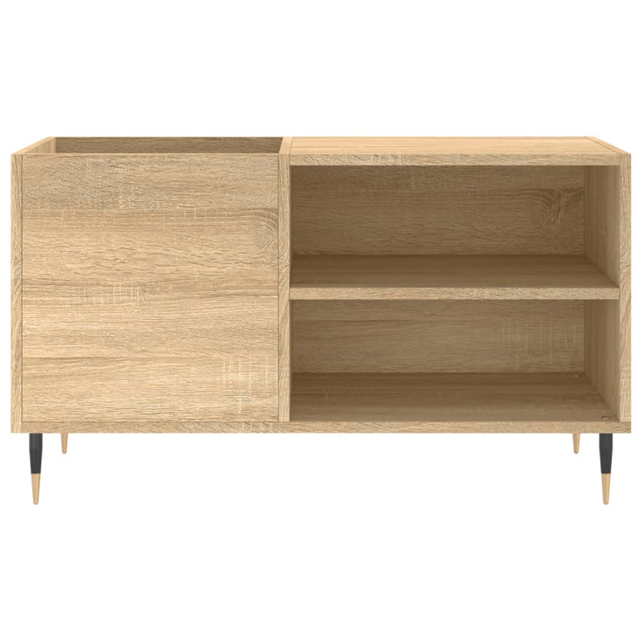 Platenkast 85X38X48 Cm Bewerkt Hout Sonoma Eikenkleurig 1