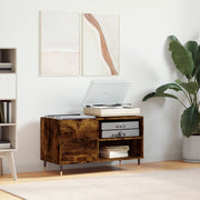 Record cabinet 85x38x48 cm engineered wood smoked oak color