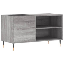 Platenkast 85X38X48 Cm Bewerkt Hout Eikenkleurig Grijs sonoma