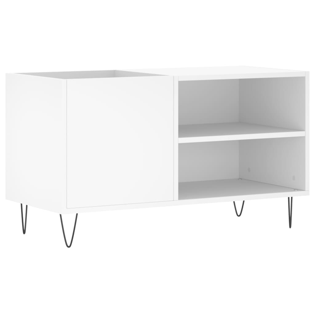 Platenkast 85X38X48 Cm Bewerkt Hout Wit