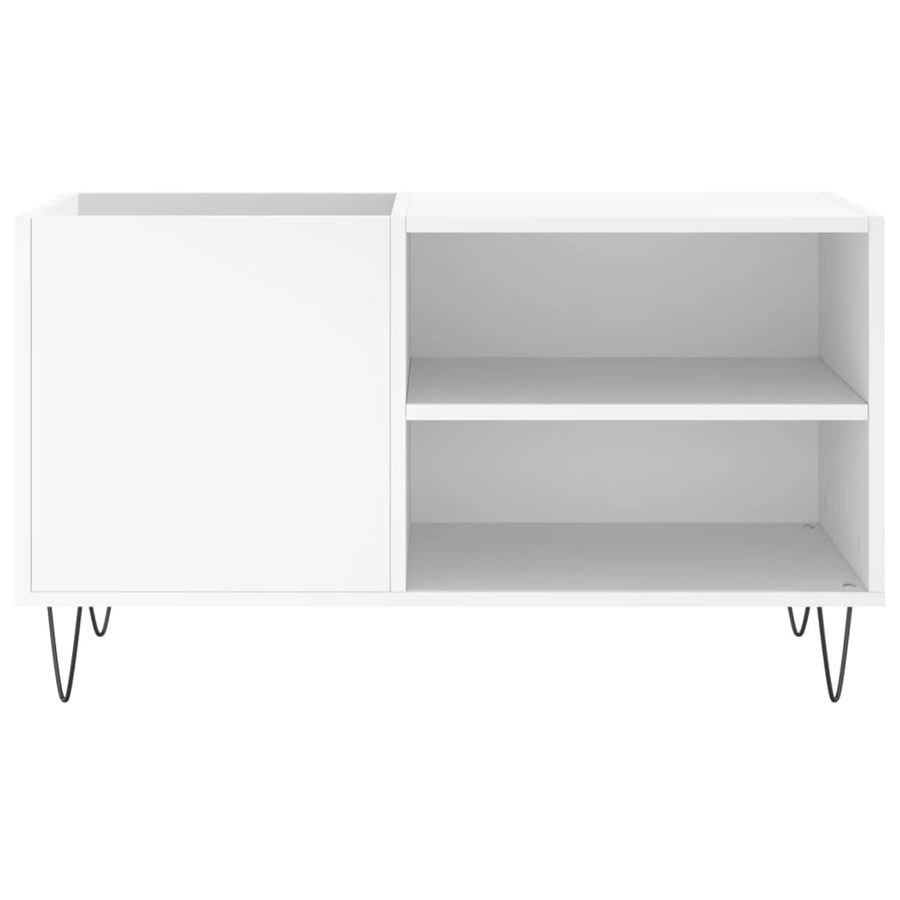 Platenkast 85X38X48 Cm Bewerkt Hout Wit