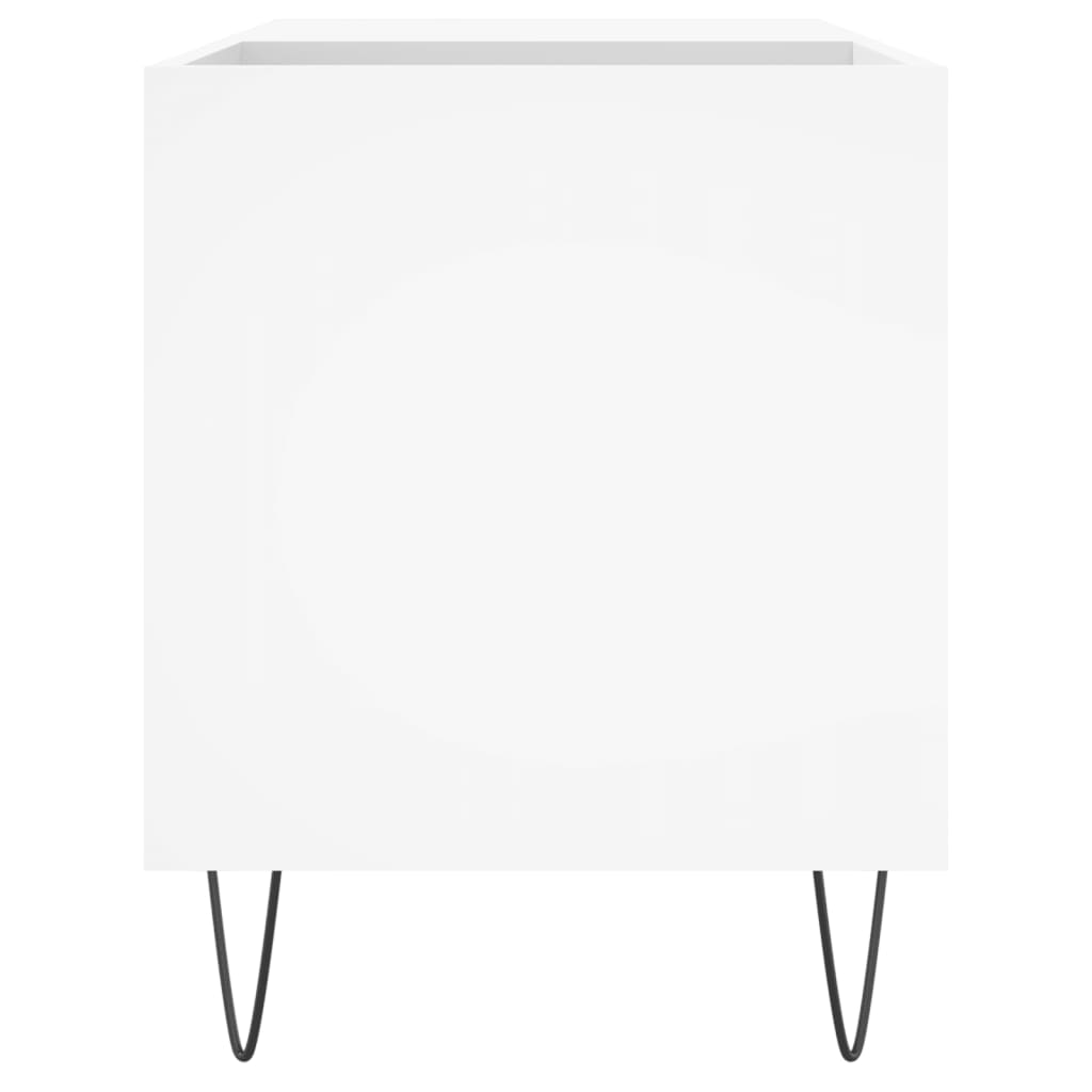 Platenkast 85X38X48 Cm Bewerkt Hout Wit