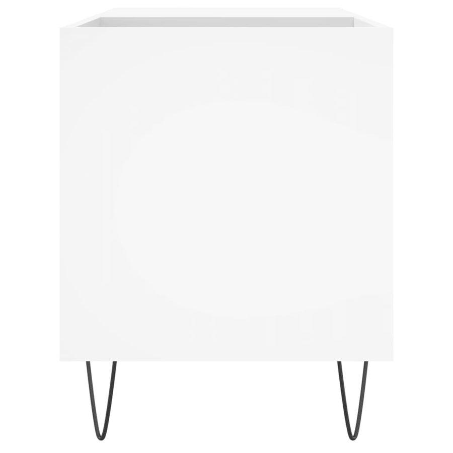 Platenkast 85X38X48 Cm Bewerkt Hout Wit